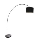 Vloerlamp Solva | 1 lichts | Wit, Zwart
