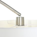 Vloerlamp Solva | 1 lichts | Zilver, Grijs, Wit