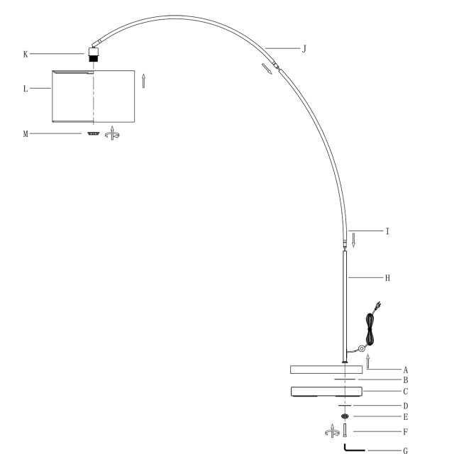 Vloerlamp Solva | 1 lichts | Zilver, Grijs, Wit