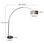 Vloerlamp Sparkled Light | 1 lichts | Goud, Zwart