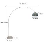 Vloerlamp Sparkled Light | 1 lichts | Grijs, Zilver, Grijs