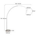 Vloerlamp Sparkled Light | 1 lichts | Transparant, Zwart