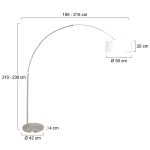 Vloerlamp Sparkled Light | 1 lichts | Wit
