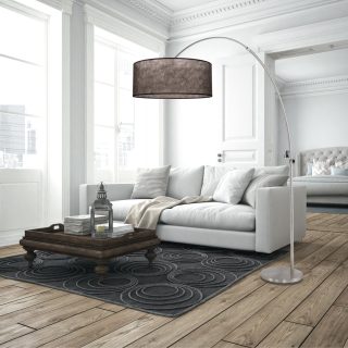 Vloerlamp Sparkled Light | 1 lichts | Zilver, Grijs