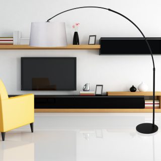 Vloerlamp Sparkled Light | 1 lichts | Zilver, Grijs