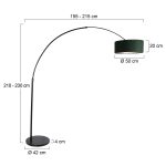 Vloerlamp Sparkled Light | 1 lichts | Zilver, Grijs, Zwart