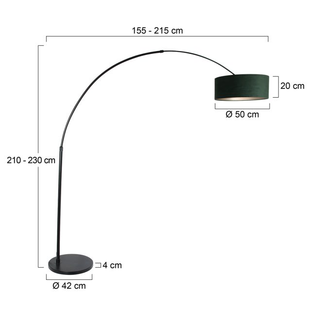 Vloerlamp Sparkled Light | 1 lichts | Zilver, Grijs, Zwart