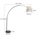 Vloerlamp Sparkled Light | 1 lichts | Zwart