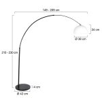 Vloerlamp Sparkled Light | 1 lichts | Zwart