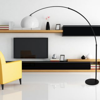Vloerlamp Sparkled Light | 1 lichts | Zwart