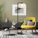 Vloerlamp Stang | 1 lichts | Wit, Zwart