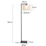 Vloerlamp Stang | 1 lichts | Wit, Zwart