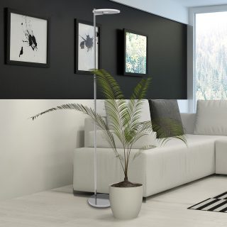 Vloerlamp Turound LED | 1 lichts | Zilver, Grijs