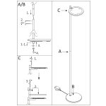 Vloerlamp Turound LED | 1 lichts | Zilver, Grijs