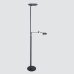 Vloerlamp Turound LED | 2 lichts | Grijs, Zwart