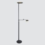 Vloerlamp Turound LED | 2 lichts | Grijs, Zwart