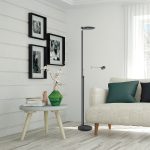 Vloerlamp Turound LED | 2 lichts | Grijs, Zwart