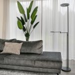 Vloerlamp Turound LED | 2 lichts | Grijs, Zwart