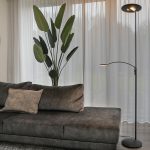 Vloerlamp Zenith LED | 2 lichts | Wit, Zwart