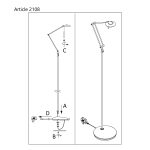 Vloerlamp Zodiac LED | 1 lichts | Zilver, Grijs, Wit