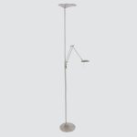 Vloerlamp Zodiac LED | 2 lichts | Zilver, Grijs, Wit