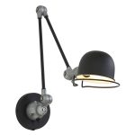 Wandlamp Davin | 1 lichts | Zilver, Grijs, Zwart