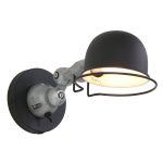 Wandlamp Davin | 1 lichts | Zilver, Grijs, Zwart