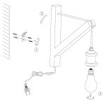 Wandlamp Dion | 1 lichts | Bruin, Metaal