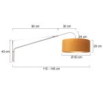 Wandlamp Elegant Classy | 1 lichts | Grijs, Zwart