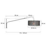 Wandlamp Elegant Classy | 1 lichts | Transparant, Zwart