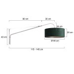 Wandlamp Elegant Classy | 1 lichts | Wit, Zwart