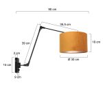 Wandlamp Prestige Chic | 1 lichts | Wit, Zwart
