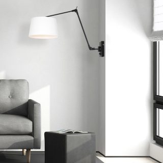 Wandlamp Prestige Chic | 1 lichts | Wit, Zwart
