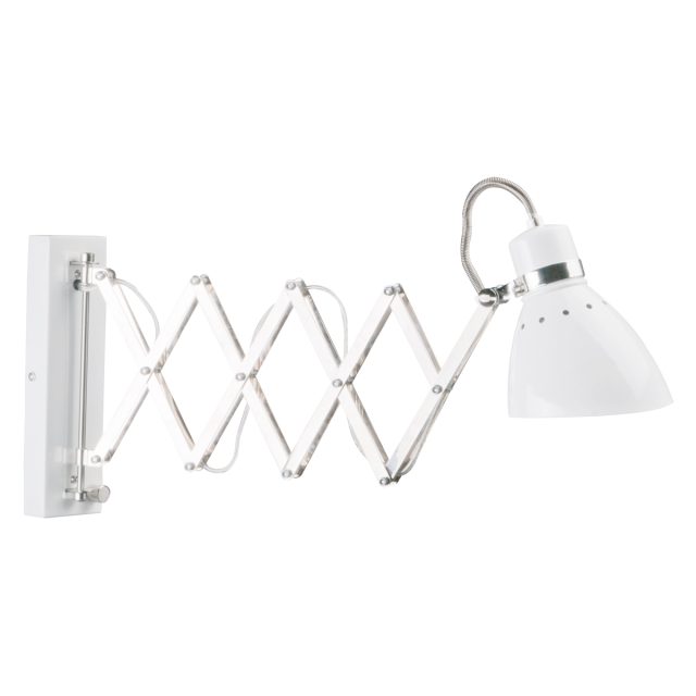 Wandlamp Spring | 1 lichts | Zilver, Grijs, Wit