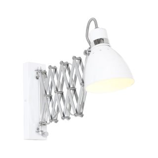 Wandlamp Spring | 1 lichts | Zilver, Grijs, Wit