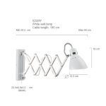 Wandlamp Spring | 1 lichts | Zilver, Grijs, Wit