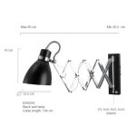 Wandlamp Spring | 1 lichts | Zilver, Grijs, Zwart