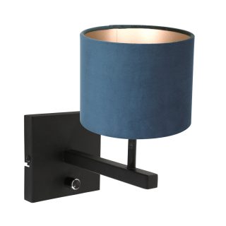 Wandlamp Stang | 1 lichts | Blauw, Zwart