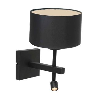 Wandlamp Stang | 1 lichts | Wit, Zwart
