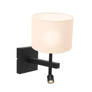 Wandlamp Stang | 1 lichts | Wit, Zwart