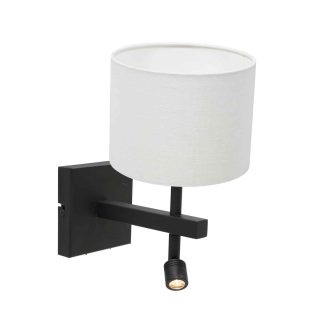 Wandlamp Stang | 1 lichts | Wit, Zwart