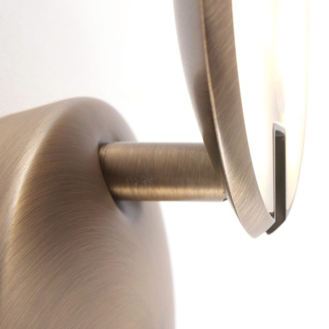 Wandlamp Zenith LED | 1 lichts | Brons, Bruin, Wit