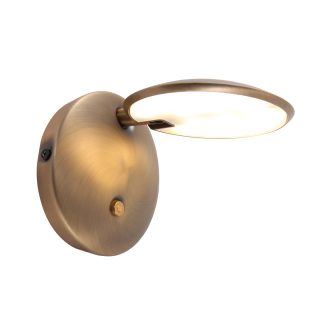Wandlamp Zenith LED | 1 lichts | Brons, Bruin, Wit