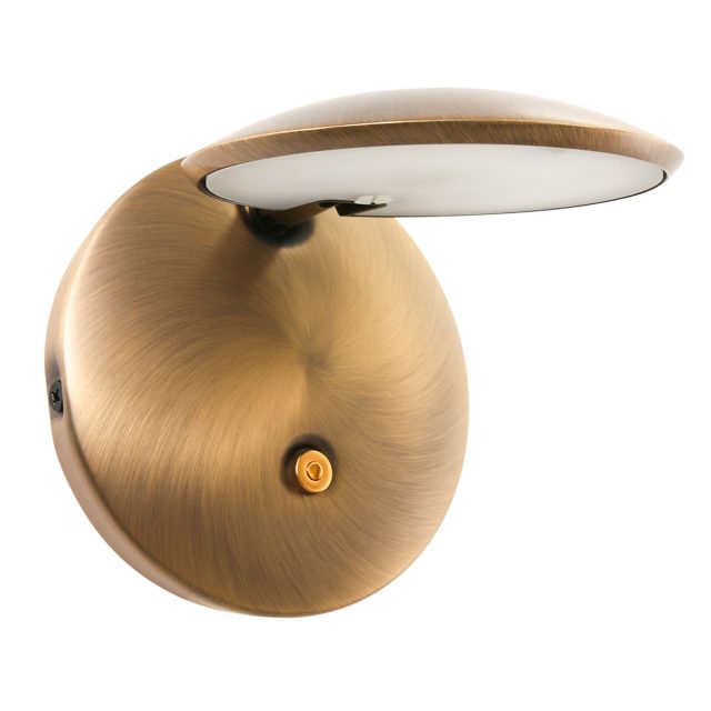 Wandlamp Zenith LED | 1 lichts | Brons, Bruin, Wit