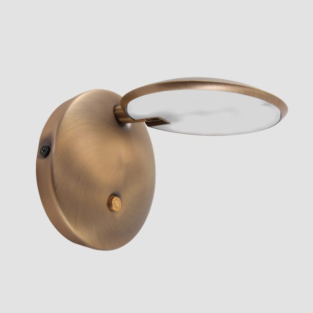Wandlamp Zenith LED | 1 lichts | Brons, Bruin, Wit