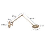 Wandlamp Zodiac LED | 1 lichts | Brons, Bruin, Wit