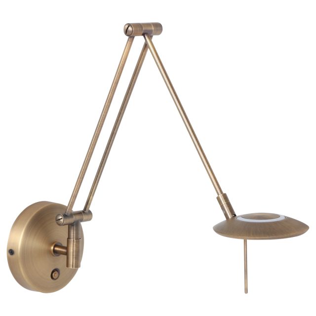 Wandlamp Zodiac LED | 1 lichts | Brons, Bruin, Wit