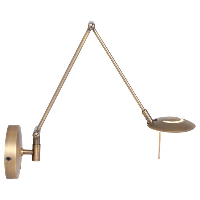 Wandlamp Zodiac LED | 1 lichts | Brons, Bruin, Wit