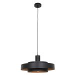Hanglamp Flinter | 1 lichts | Ø 50 cm | mat zwart & goud - Afbeelding 3