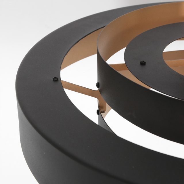 Hanglamp Flinter | 1 lichts | Ø 50 cm | mat zwart & goud - Afbeelding 5